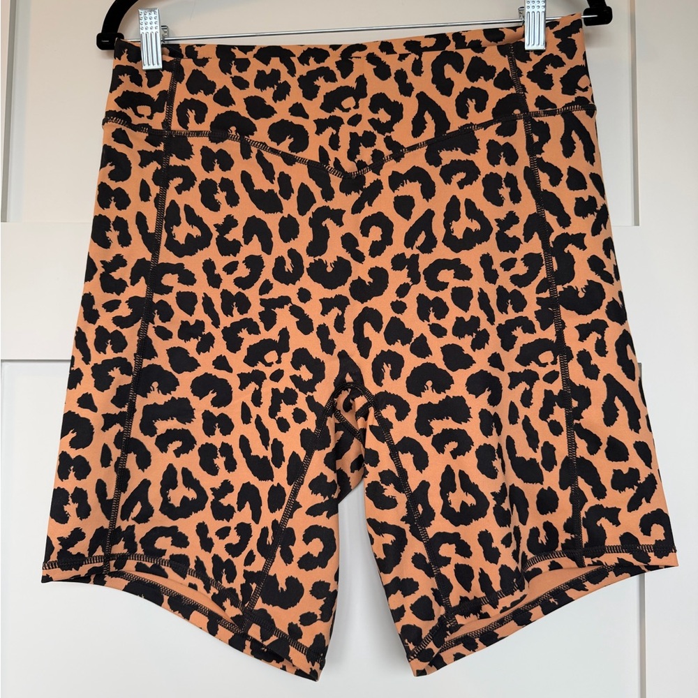 Leopard Print Biker Shorts